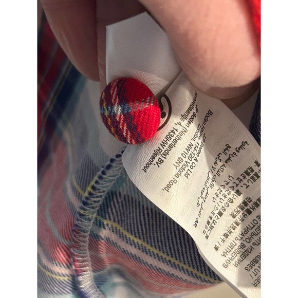 Boden Women Size 6 Button Down Shirt Flannel White Red Plaid 100% Cotton - Picture 7 of 8